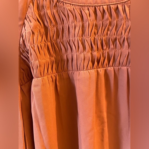 Daniel Rainn Smocked Mixed Media 3/4 Sleeve Blouse - Picture 3 of 6